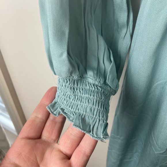 Zilcremo Elegant Blue Long Sleeve Dress Boho Size XL - Picture 3 of 8